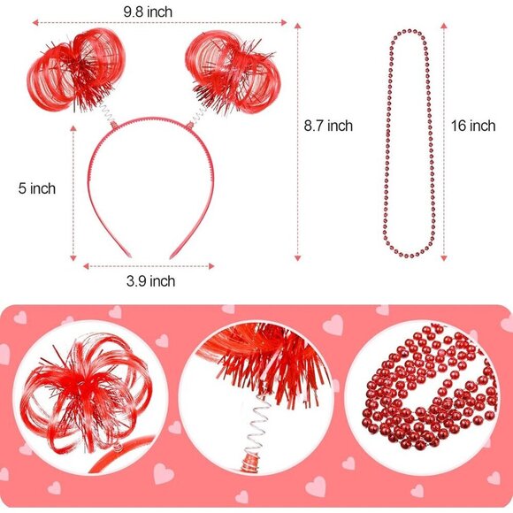 Women Tutu Costume Accessories Set Tulle Skirt Necklace Sunglasses Headband main image 5